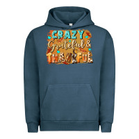 Pigment Midnight Navy Crazy grateful and thankful Urban Hoodie - NancyCooperArtShop