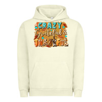 Pigment Pistachio Crazy grateful and thankful Urban Hoodie - NancyCooperArtShop