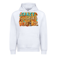 White Crazy grateful and thankful Urban Hoodie - NancyCooperArtShop