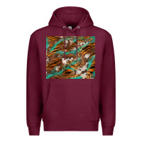 Burgundy tiger cowhide tumbler Premium Hoodie - BarkalooDesign
