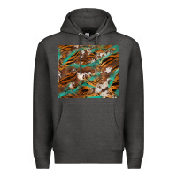 Charcoal Heather tiger cowhide tumbler Premium Hoodie - BarkalooDesign