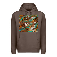 Coffee tiger cowhide tumbler Premium Hoodie - BarkalooDesign