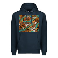 Navy tiger cowhide tumbler Premium Hoodie - BarkalooDesign