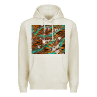 Oatmeal Heather tiger cowhide tumbler Premium Hoodie - BarkalooDesign
