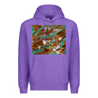 Purple tiger cowhide tumbler Premium Hoodie - BarkalooDesign