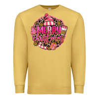 Antique Gold pink merry christmas Premium Sweatshirt - MaliasSmallBusiness