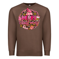 Chestnut pink merry christmas Premium Sweatshirt - MaliasSmallBusiness