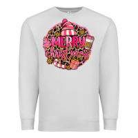 Dove Grey pink merry christmas Premium Sweatshirt - MaliasSmallBusiness