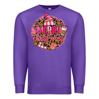 Purple pink merry christmas Premium Sweatshirt - MaliasSmallBusiness
