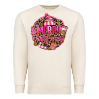 Sandshell pink merry christmas Premium Sweatshirt - MaliasSmallBusiness
