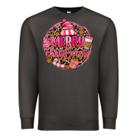 Smoke pink merry christmas Premium Sweatshirt - MaliasSmallBusiness
