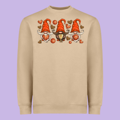 Basketball Gnome Heavyweight Sweatshirt Designed By Hra Design Shop