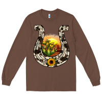 Chestnut horseshoe sunset Long Sleeve Tee - JahusDesignShop