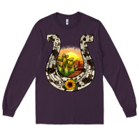 Plum horseshoe sunset Long Sleeve Tee - JahusDesignShop