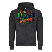 Vintage Black one blessed mom autism Vintage Hoodie - Zillion Design Studio