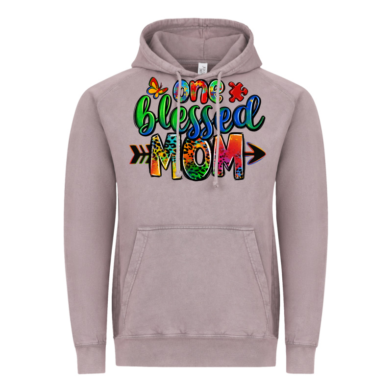 One Blessed Mom Autism Vintage Hoodie by Zillion Design Studio | Teevron