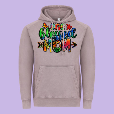 One Blessed Mom Autism Vintage Hoodie Designed By Zillion Design Studio