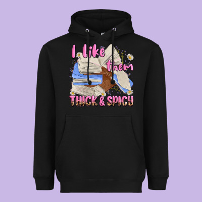 I Like Them Thick And Spicy Heavyweight Hoodie Designed By Maliassmallbusiness