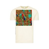 Vintage Arctic macaw parrot seamless pattern Vintage Tee - HRA Design Shop
