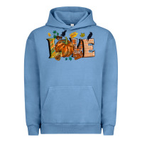 Pigment Pebble Blue Fall love Urban Hoodie - NancyCooperArtShop
