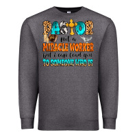 Charcoal Heather Pastor not a miracle worker Premium Sweatshirt - MaliasSmallBusiness