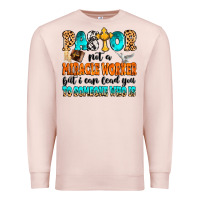 Pale Pink Pastor not a miracle worker Premium Sweatshirt - MaliasSmallBusiness