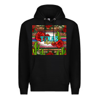 Black texas chica with roses Premium Hoodie - Jasminsmagicworld