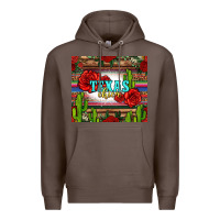 Coffee texas chica with roses Premium Hoodie - Jasminsmagicworld