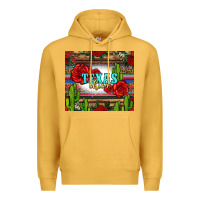 Mustard texas chica with roses Premium Hoodie - Jasminsmagicworld