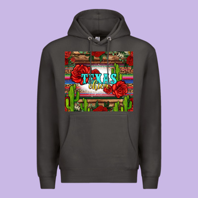 Texas Chica With Roses Premium Hoodie Designed By Jasminsmagicworld