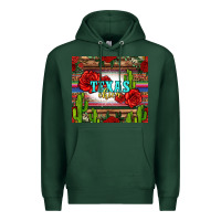 Sports Green texas chica with roses Premium Hoodie - Jasminsmagicworld