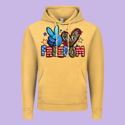 Peace Love Freedom Vintage Hoodie Designed By Zillion Design Studio