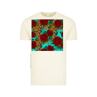 Vintage Arctic leopard roses seamless pattern Vintage Tee - HRA Design Shop