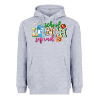 Heather Grey school lunch squad Heavyweight Hoodie - NancyCooperArtShop