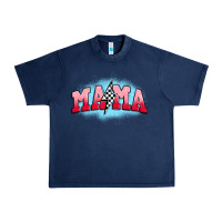Navy mama lightning bolt Urban Heavy Tee - JahusDesignShop