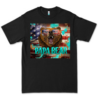 Black papa bear american flag  tumbler Premium Tee - BarkalooDesign
