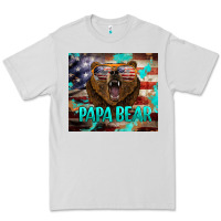 Dove Grey papa bear american flag  tumbler Premium Tee - BarkalooDesign
