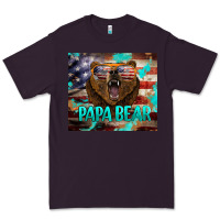 Plum papa bear american flag  tumbler Premium Tee - BarkalooDesign