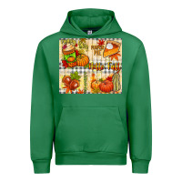 Emerald Hello Fall pumpkins Urban Hoodie - NancyCooperArtShop