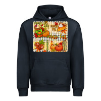 Navy Hello Fall pumpkins Urban Hoodie - NancyCooperArtShop