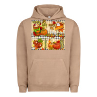 Pigment Burro Hello Fall pumpkins Urban Hoodie - NancyCooperArtShop