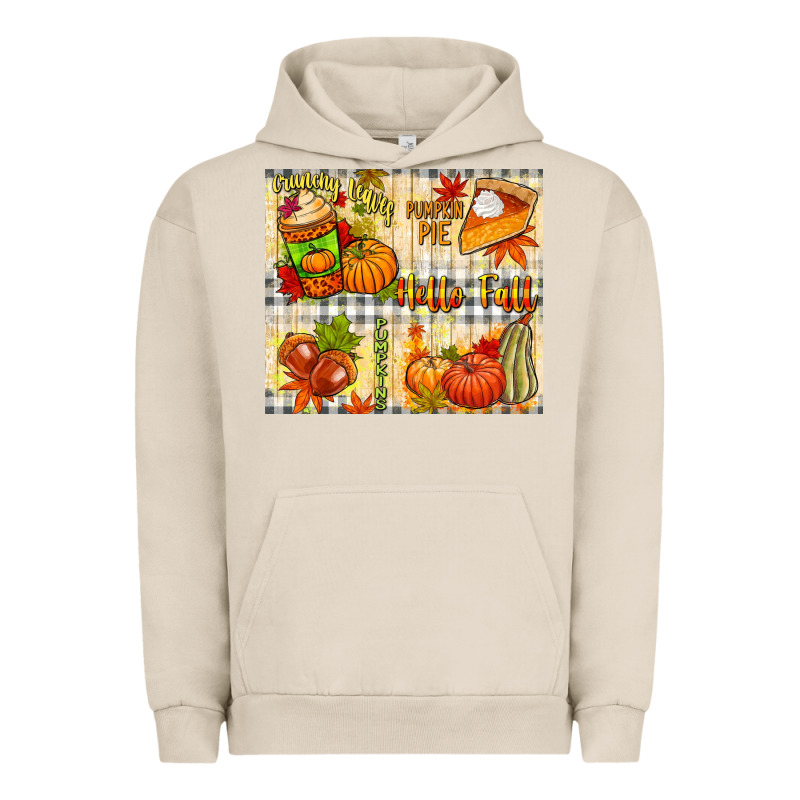 Hello Fall Pumpkins Urban Hoodie by NancyCooperArtShop | Teevron
