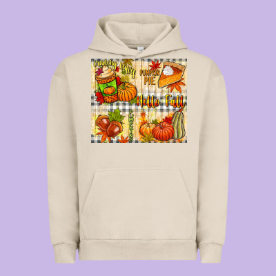 Hello Fall Pumpkins Urban Hoodie Designed By Nancycooperartshop