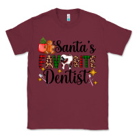 Burgundy santa's favorite dentist Classic Tee - AdoDesignShop