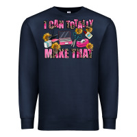 Navy i can totally make that Premium Sweatshirt - MaliasSmallBusiness
