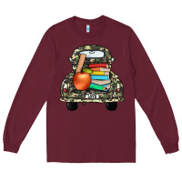 Burgundy farm truck,back to school Long Sleeve Tee - JahusDesignShop
