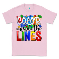 Bubblegum Pink color outside the lines Classic Tee - AdoDesignShop