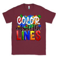 Burgundy color outside the lines Classic Tee - AdoDesignShop