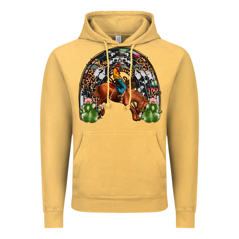 Rodeo Cowboy Rainbow Vintage Hoodie by JahusDesignShop | Teevron