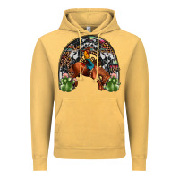 Vintage Mustard rodeo cowboy rainbow Vintage Hoodie - JahusDesignShop